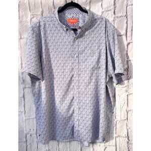 Johnston & Murphy Mens Casual Button Down Shirt Party Floral Coastal Beachy XXL